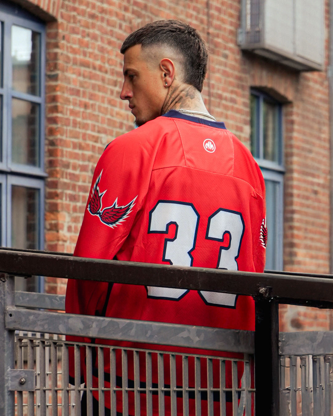 Zaavs- The Division: Oversized Red & Navy Varsity Streetwear Jersey