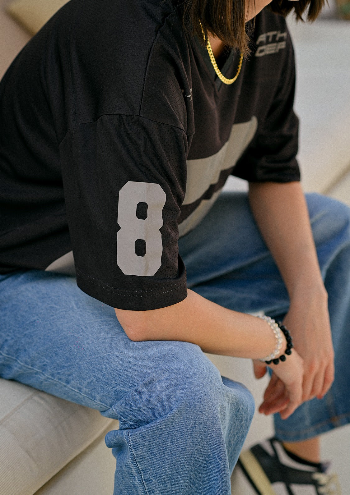 Zaavs UNISEX - Noir Reflective Cropped Jersey