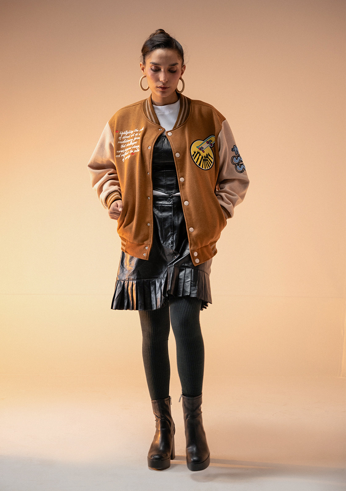 Zaavs Unisex Art Revolt Varsity Jacket