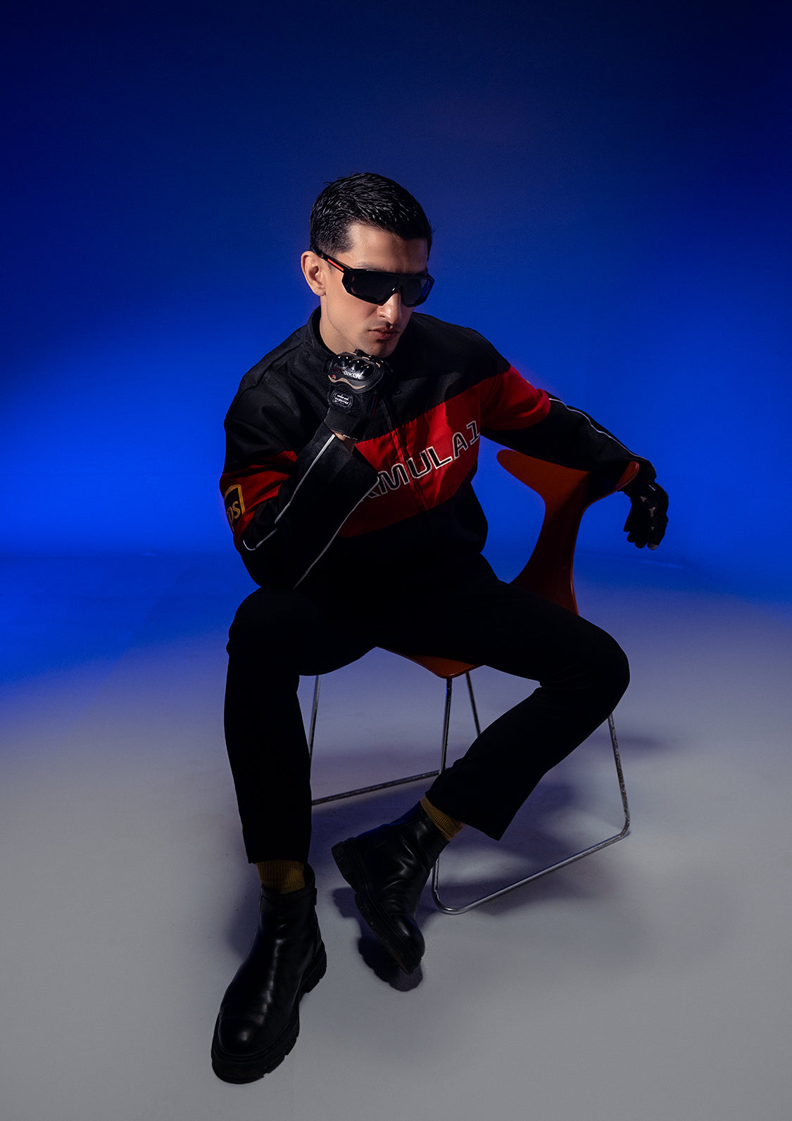 Zaavs Unisex Black & Red Racer Jacket