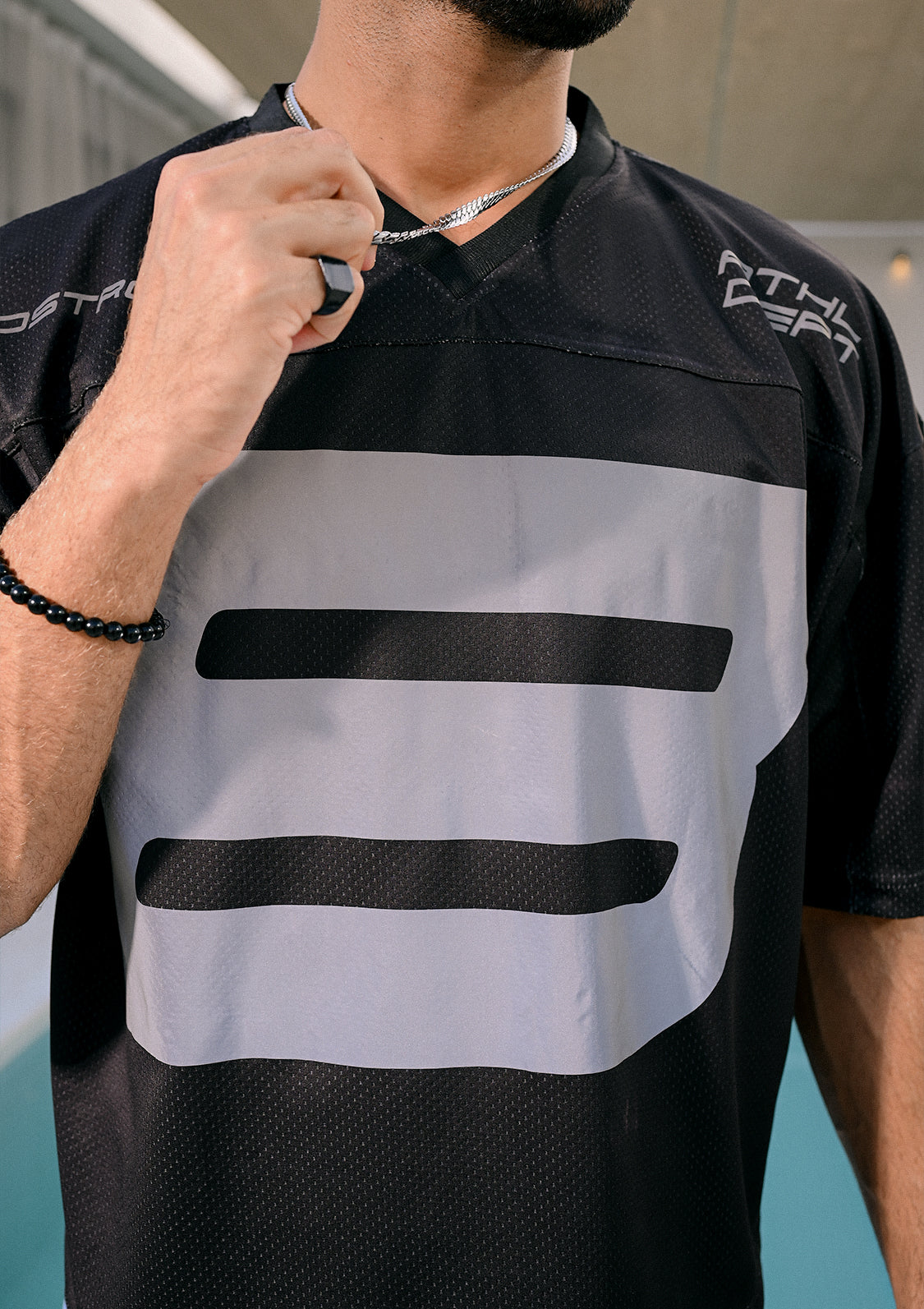 Zaavs UNISEX - Noir Reflective Cropped Jersey