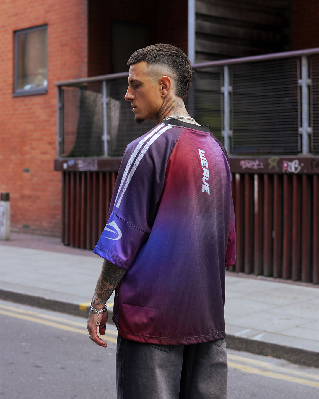 Unisex Fade Flex: Multi-Color Oversized Streetwear Jersey