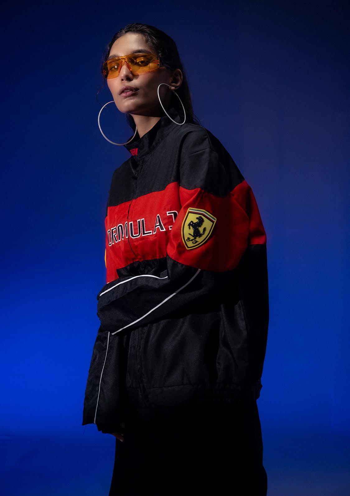 Zaavs Unisex Black & Red Racer Jacket