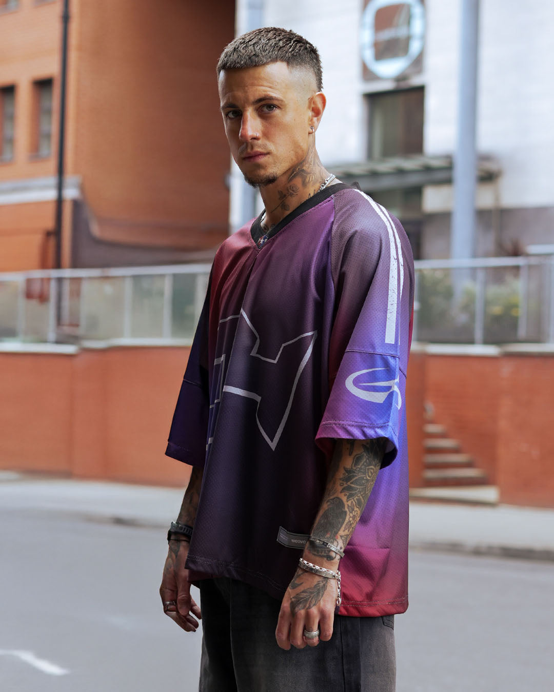 Unisex Fade Flex: Multi-Color Oversized Streetwear Jersey
