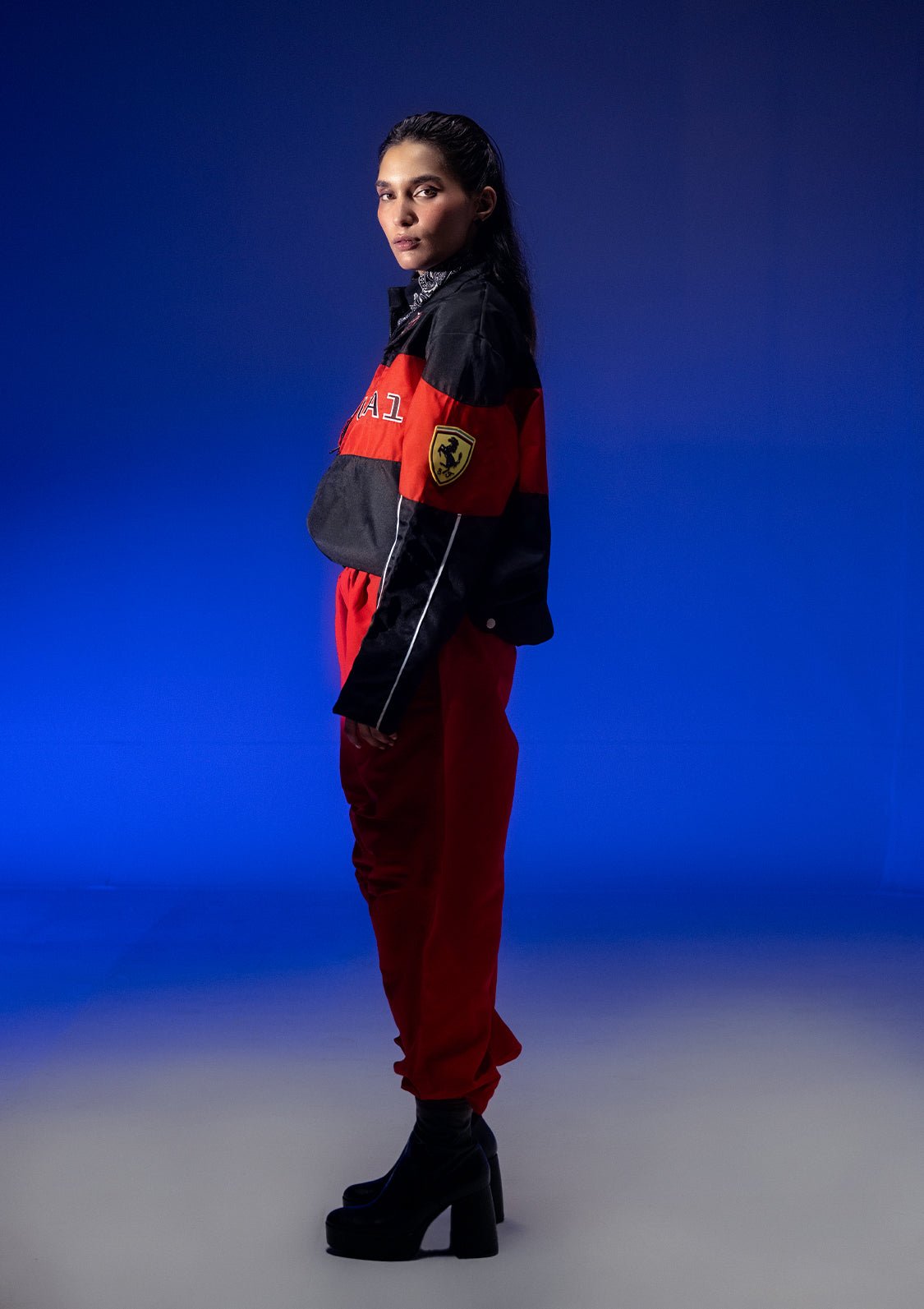 Zaavs Unisex Black & Red Racer Jacket