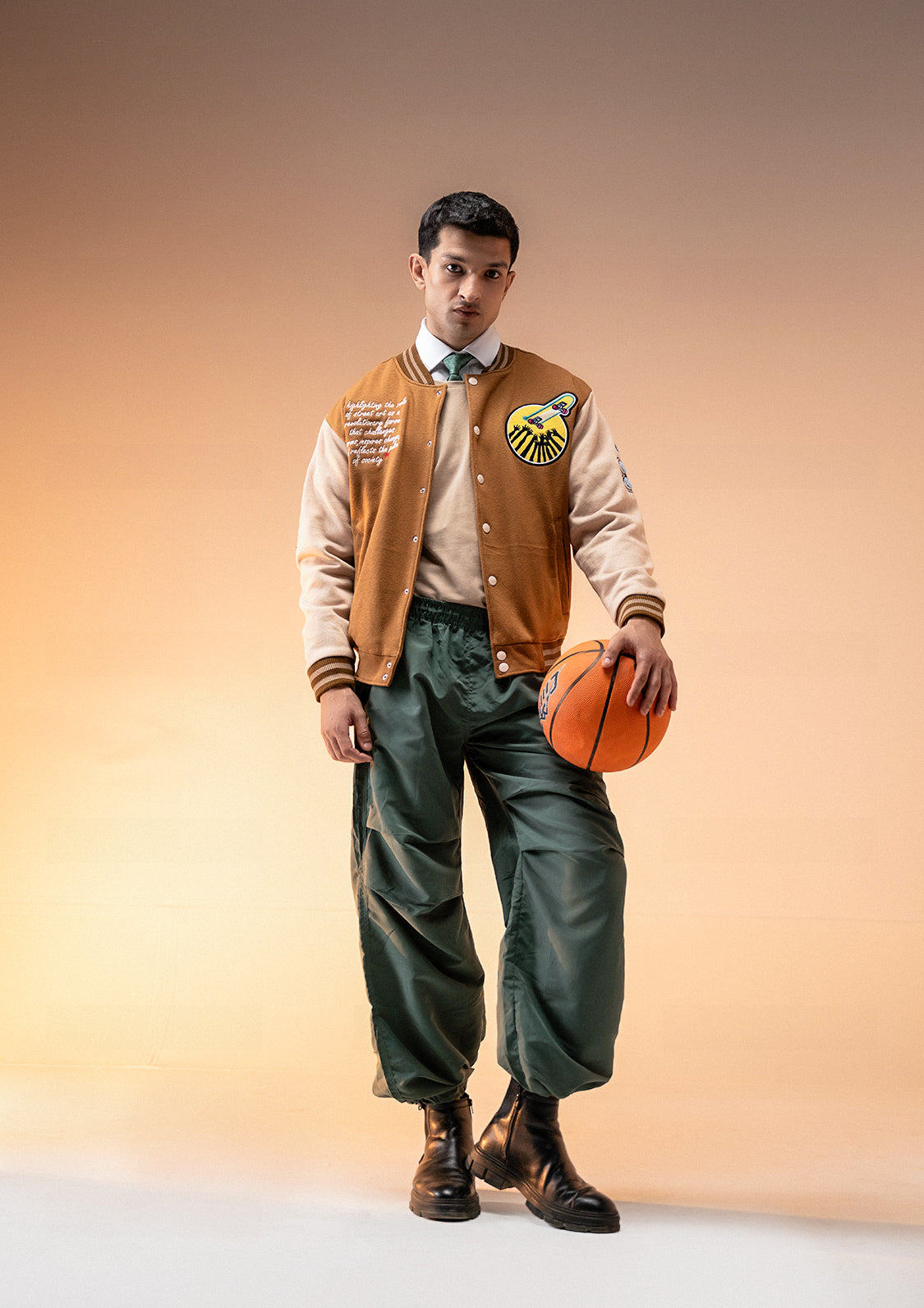 Zaavs Unisex Art Revolt Varsity Jacket