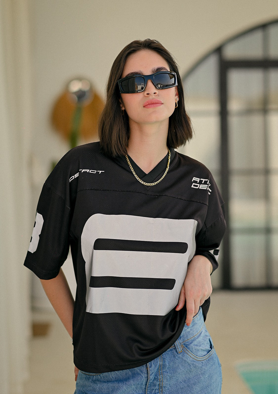 Zaavs UNISEX - Noir Reflective Cropped Jersey