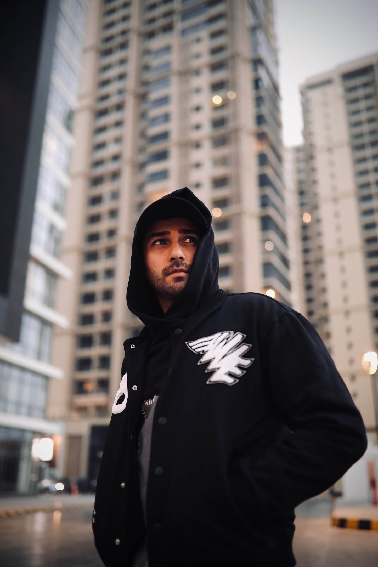 REPRESENT Zaavs Legacy : Unisex Black Varsity Jacket