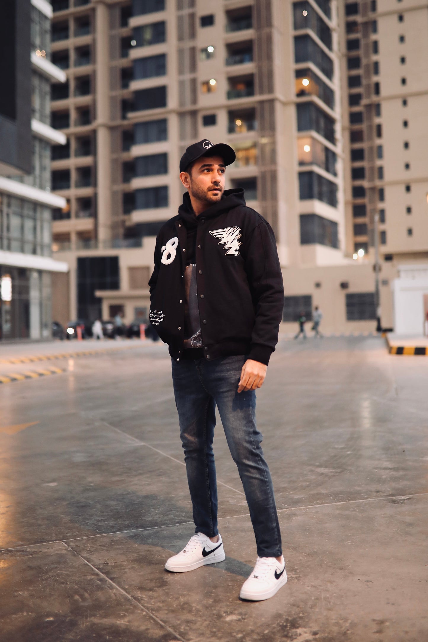 REPRESENT Zaavs Legacy : Unisex Black Varsity Jacket